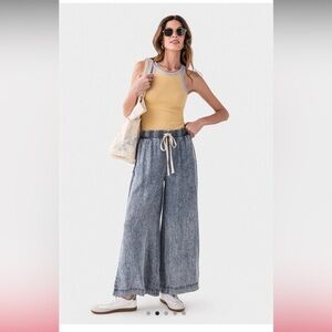 Eesome Mineral Washed wideleg Pant NWT